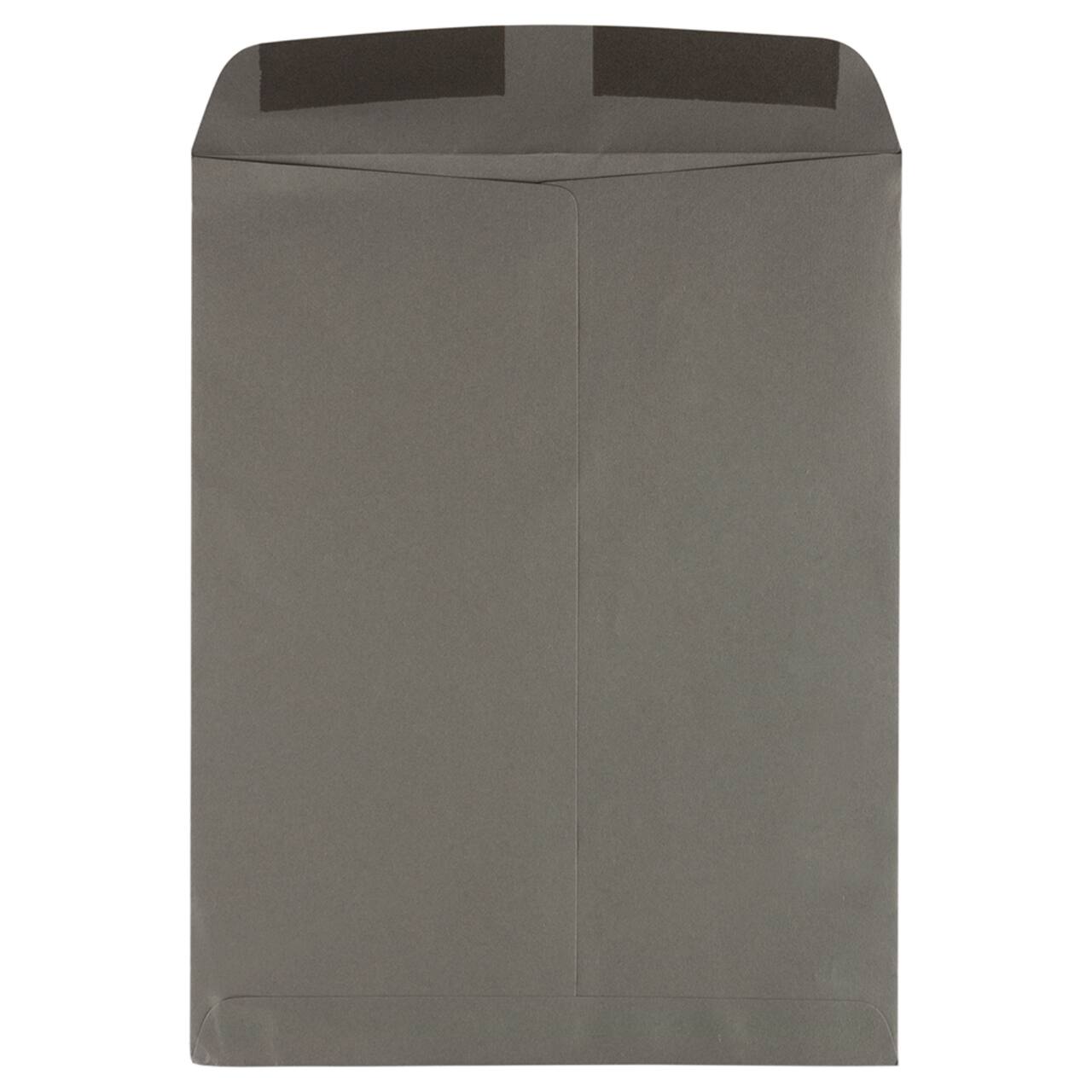 JAM Paper 10" x 13" Dark Gray Open End Catalog Envelopes with Gum Closure, 25ct.